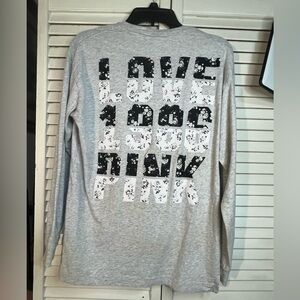 PINK 1986 Victoria's Secret Heather Gray Long Sleeve Tee